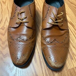 Milano Tan Leather Men's Oxfords